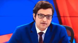 Arnab Goswami is notorious for his war-mongering and aggressive journalism. Source: India Outlook.