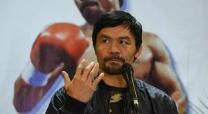 Pacquiao's star power will put him in a strong position in the presidential race. Source: AFP.