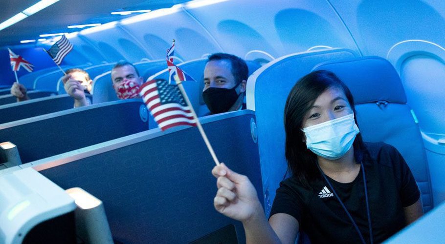 The United States will admit fully vaccinated air travellers from 33 countries. Source: Reuters.