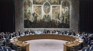 The United Nations Security Council is charged with ensuring international peace and security. Source: UN News.