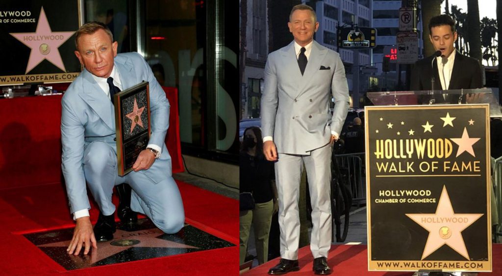 Daniel Craig got a star on Hollywood's Walk of Fame. Source: BBC/Twitter.