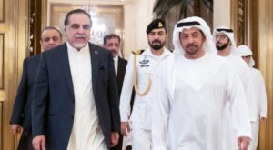 Governor Sindh met with Sheikh Hamdan bin Zayed Al Nahyan,. Source: Emirates News Agency.