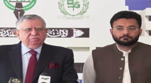Minister for Finance and Revenue Shaukat Tarin was addressing a press conference in Islamabad: Source: APP/Radio Pakistan.