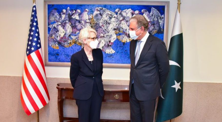 The foreign minister was speaking to the visiting US Deputy Secretary of State Wendy Sherman. Source: MOFA.