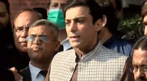 Hamza Shahbaz said that the fabric of Daska election theft is found in the Prime Minister's House. (Photo: Hum News)