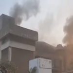 Four guards were injured in two fire incidents. Source: Twitter.