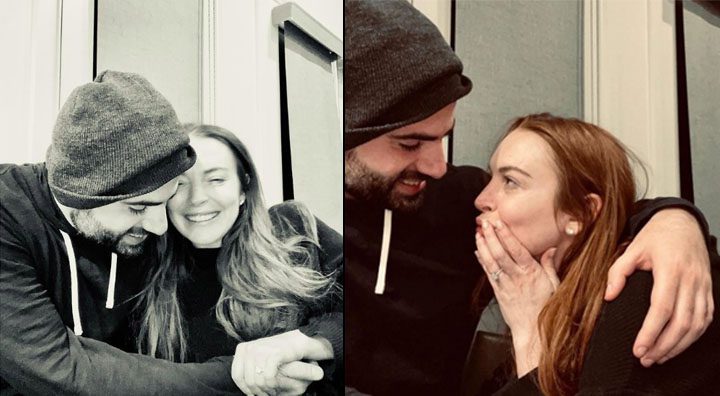Lindsay Lohan is engaged to her Lebanese partner Bader Shammas. Source: Instagram.
