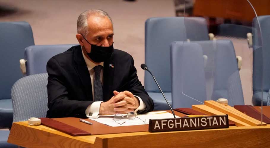 Fallen Afghan Government's UN Envoy Leaves Post. (Source: AFP)