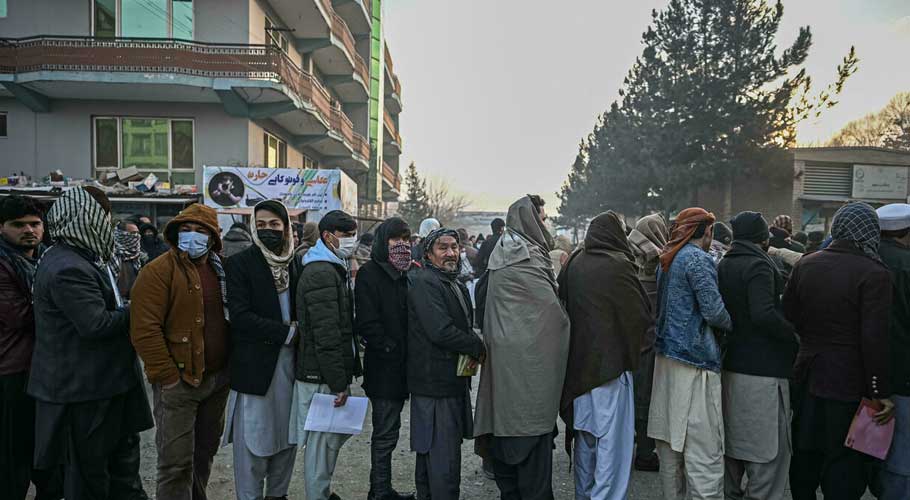 Around 200 Taliban fighters gathered at passport office. (Source: Online)