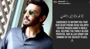 Popular television actor Aijaz Aslam’s father has passed away (Online)