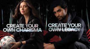 Mahira Khan and Ahad Raza Mir have been selected by Global Soccer Ventures as football faces of Pakistan (Instagram)