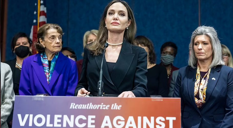  Angelina Jolie criticised Congress silence on domestic violence. Source: Daily Mail.