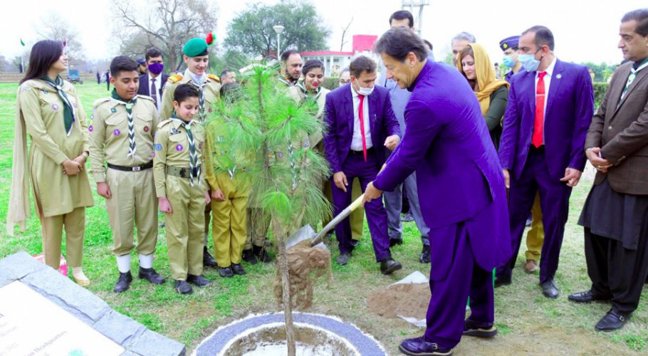 The prime minister launched nationwide Spring Tree Plantation campaign. Source: PID.