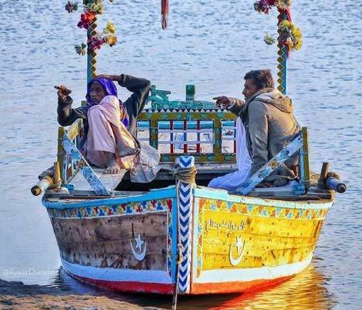 A moment of leisure on the Indus River