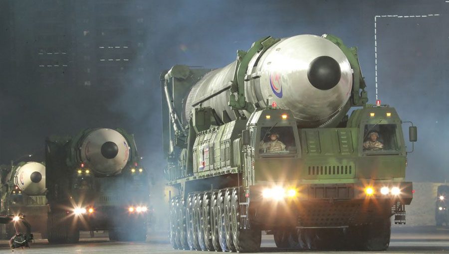 The parade featured North Korea's largest known ICBM. Source: Reuters.