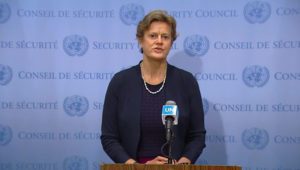 UNSC President Barbara Woodward of Britain issued a statement. Source: UN News.
