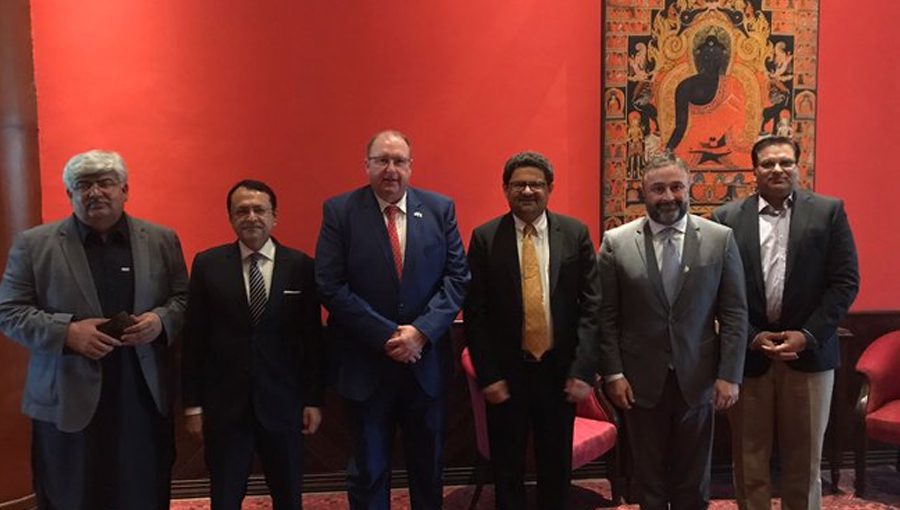 Miftah Ismail held a meeting with Mr Hartwig Schafer, Vice President South Asia Region (SAR), World Bank. Source: Twitter. 