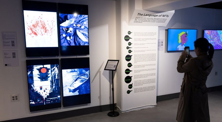 'The Climate Conversation’ exhibition was held at the Seattle NFT Museum. Source: Reuters.