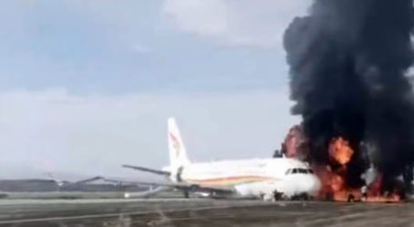 Chinese airliner aborts takeoff, catches fire