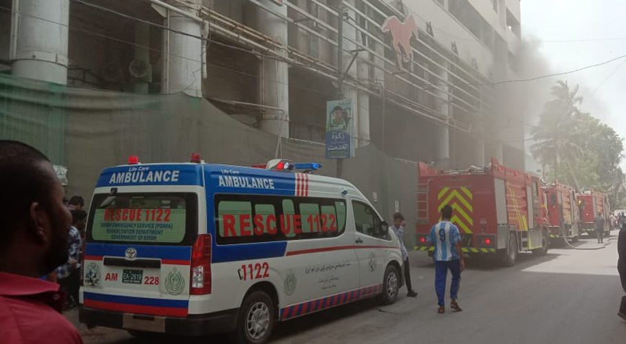 The fire broke out in the basement of the superstore. Source: Twitter.