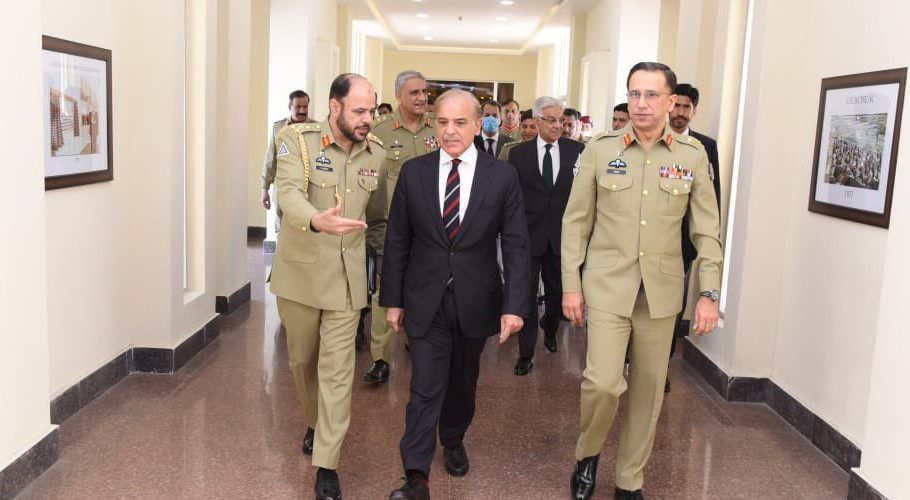 Shehbaz Sharif arrived in Quetta on a day-long visit. Source: Twitter.