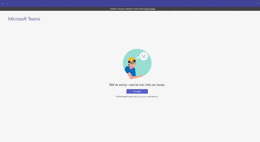 A screen grab shows the Microsoft Teams application's error page after Microsoft said that it was investigating an outage where users were unable to access the app or leverage any features on the app, July 21, 2022. Microsoft Teams/Handout via REUTERS