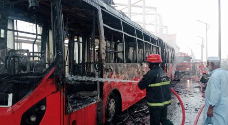 Fire erupts in Rawalpindi’s metro bus service