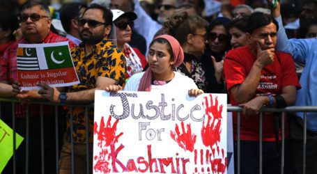 Kashmiris hold rally outside UN to denounce Indian atrocities in Kashmir