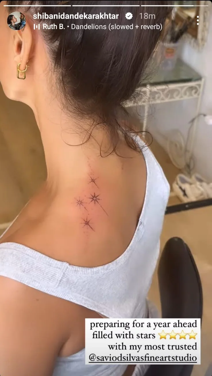 Shibani Dandekar shares glimpse of a new tattoo on her neck