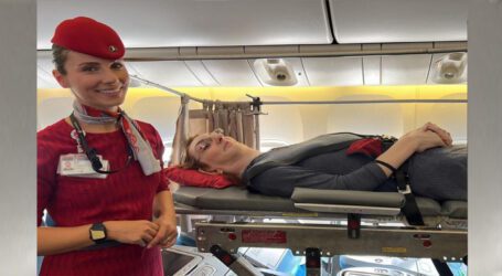 World’s tallest woman takes first flight after airline removes six seats