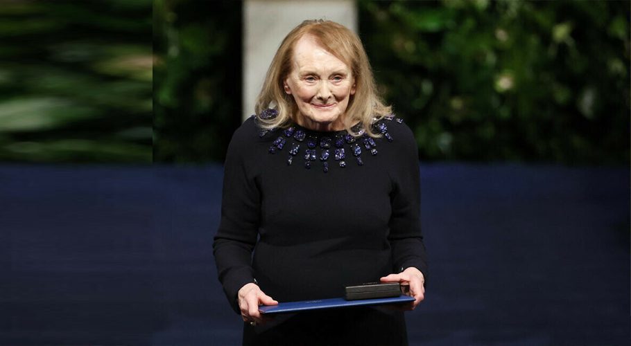 “Finding myself here, 65 years later, leaves me with a deep sense of astonishment and gratitude,” Ernaux told 2,000 guests gathered for the ceremony at Stockholm City Hall. (Image: AFP)