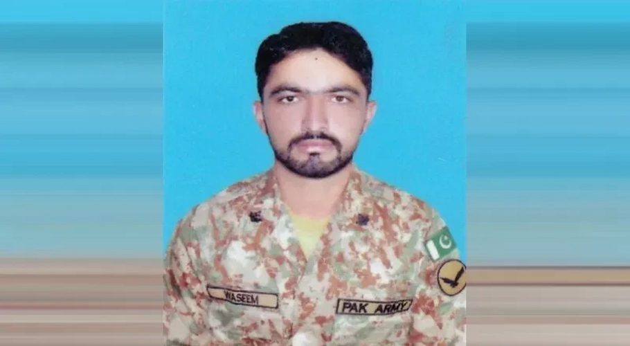 A photo of Sepoy Muhammad Waseem who was martyred on Saturday.  (Image: ISPR)