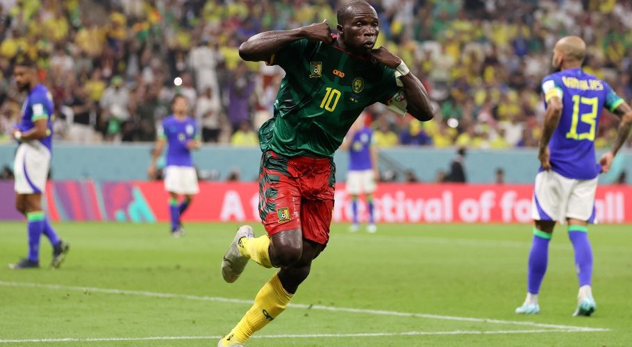 The 30-year-old recently captained Cameroon at the 2022 World Cup and scored a memorable goal in a surprise 1-0 group-stage win over Brazil.
 (GETTY Images)