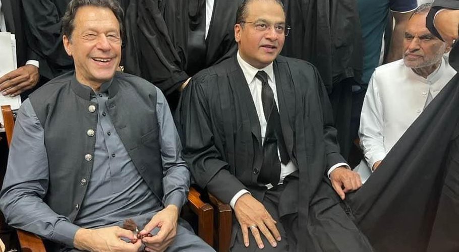 Former Prime Minister Imran Khan at anti-terrorism court in Lahore on March 25, 2023. (Twitter/@PTIofficial)