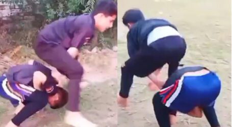 Pakistani kids break 12 years old record of America leap frog jumps