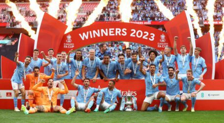 Man City edges closer to treble after FA Cup final win over Man Utd