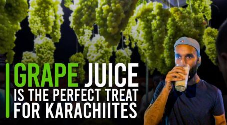 Vitamins filled grape juice, a perfect treat for Karachiites
