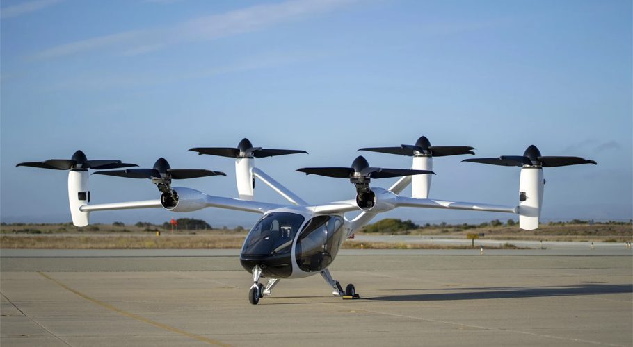 In this 2022 photo provided by Joby Aviation is Joby’s pre-production prototype aircraft at the company’s flight test facility in Marina, Calif. The same Ohio river valley where the Wright brothers pioneered human flight will soon manufacture cutting-edge electric vertical takeoff and landing aircraft. An agreement announced Monday, Sept. 18, 2023, between the state and Joby Aviation Inc. will bring air taxi production to a 140-acre site at Dayton International Airport by 2025.

    Eric Adams - handout one time use, ASSOCIATED PRESS