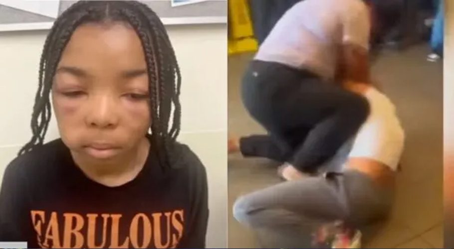 Kassidy Jones was attacked by an adult stranger in a Los Angeles McDonald’s on Sept. 6, 2023. (Photos: Fox 11 Los Angeles/YouTube screenshot)