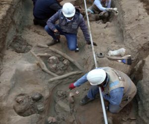 Mummies and pre-Inca objects uncovered during gas expansion digging in Peru