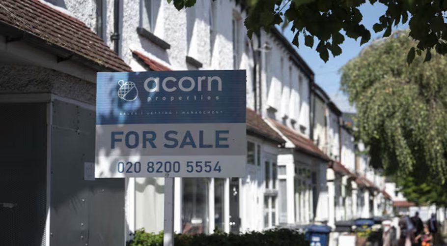 Halifax says house prices in the UK have suffered a sharp drop. Photograph: Anadolu Agency/Getty Images