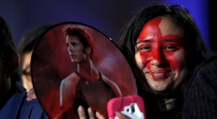 A fan waits at the premiere of "The Hunger Games: Mockingjay - Part 2" in Los Angeles, California November 16, 2015. The movie opens in the U.S. on November 20. REUTERS/Mario Anzuoni/File Photo Acquire Licensing Rights