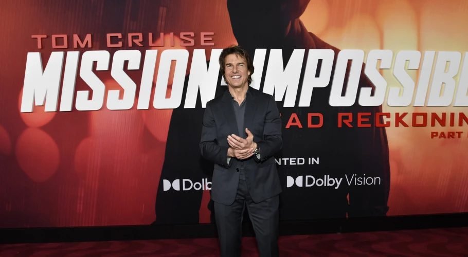 FILE - Tom Cruise attends the premiere of “Mission: Impossible, Dead Reckoning — Part One” at Jazz at Lincoln Center’s Frederick P. Rose Hall, July 10, 2023, in New York. On Monday, Oct. 23, Paramount Pictures shifted the release date of the eighth installment of the “Mission: Impossible” franchise, “Dead Reckoning — Part Two,” from June 28 next year to May 23, 2025, signaling a new wave of release-schedule juggling for Hollywood studios as the SAG-AFTRA strike surpasses three months of work stoppage. (Photo by Evan Agostini/Invision/AP, File)