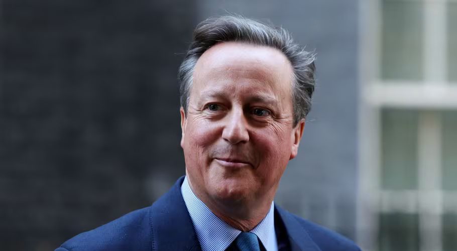 Britain's former Prime Minister and newly appointed Foreign Secretary David Cameron walks outside 10 Downing Street in London, Britain November 13, 2023. REUTERS/Suzanne Plunkett Acquire Licensing Rights