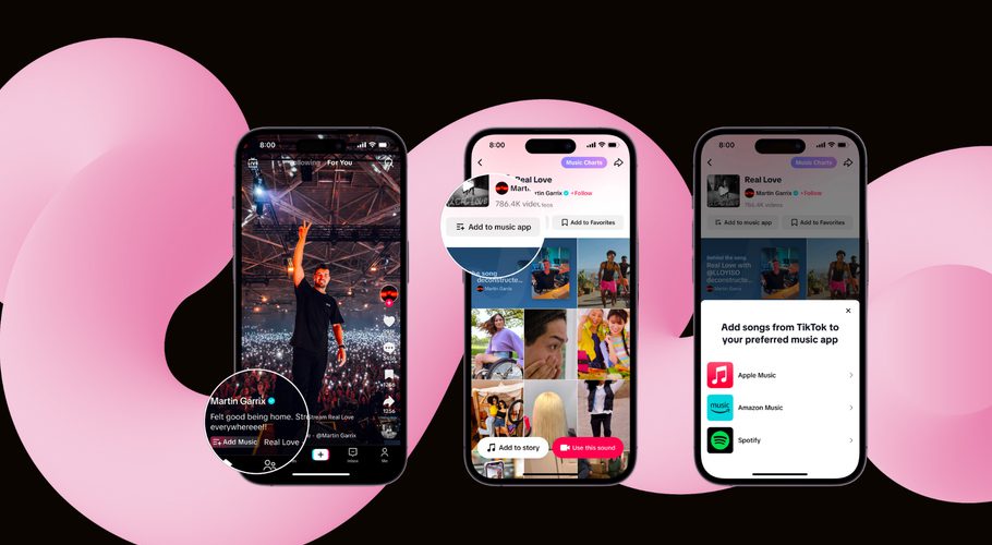 TikTok Add to Music App Feature for Spotify, Apple Music,  Music