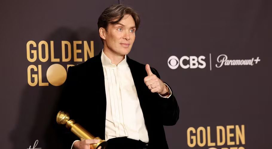 Cillian Murphy, winner of the award for Best Performance by a Male Actor in a Motion Picture for "Oppenheimer", poses at the 81st Annual Golden Globe Awards in Beverly Hills, California, U.S., January 7, 2024. REUTERS/Mario Anzuoni/File Photo Acquire Licensing Rights