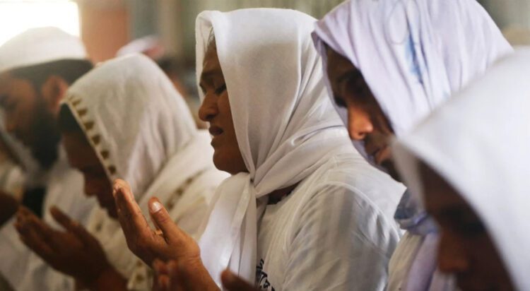 Members of the transgender community offer Friday prayers during Islam’s Holy fasting month of Ramadan in the first mosque for the third gender of Bangladesh Muslim-majority nation. Photo: AFP