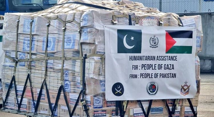 Humanitarian aid from Pakistan to Gaza — X/@ndmapk