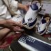Noor-ud-Din, shoemaker, shows Qaidi, or Prisoner, No. 804 Chappal, in Peshawar, Pakistan on April 7, 2024. (AN photo)