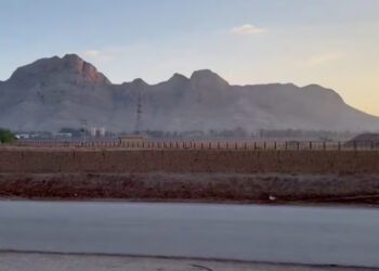 Military personnel stand guard at a nuclear facility in the Zardanjan area of Isfahan, Iran, April 19, 2024, in this screengrab taken from video. WANA (West Asia News Agency) via REUTERS